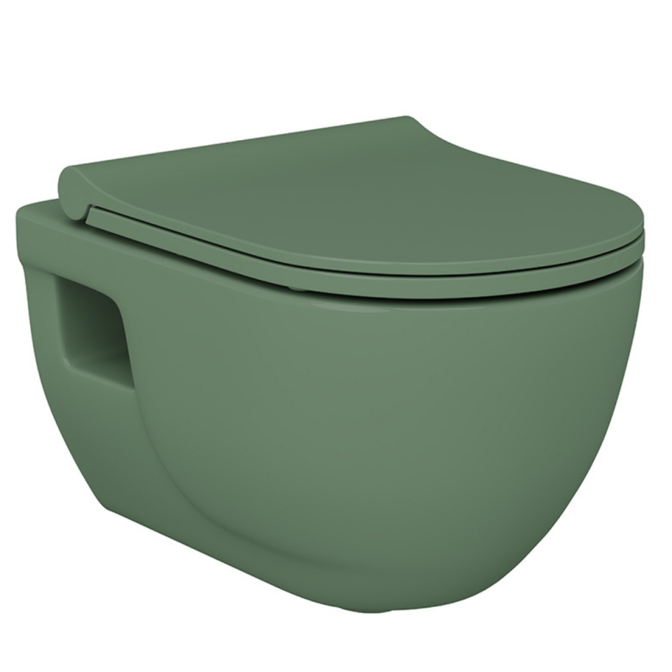 LUCCO BRİLLA RİM-ART ASMA KLOZET+KAPAK MAT YEŞİL