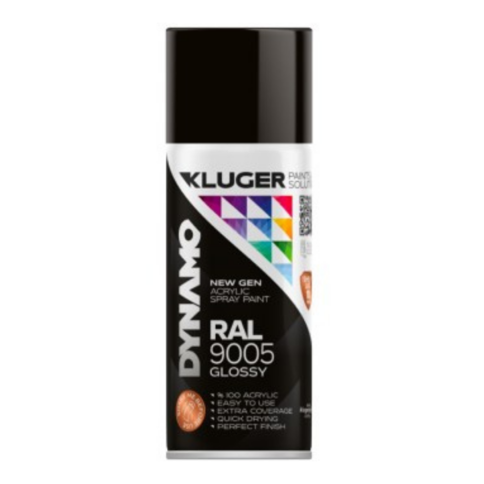 DYNAMO SPREY BOYA PARLAK SİYAH RAL-9005