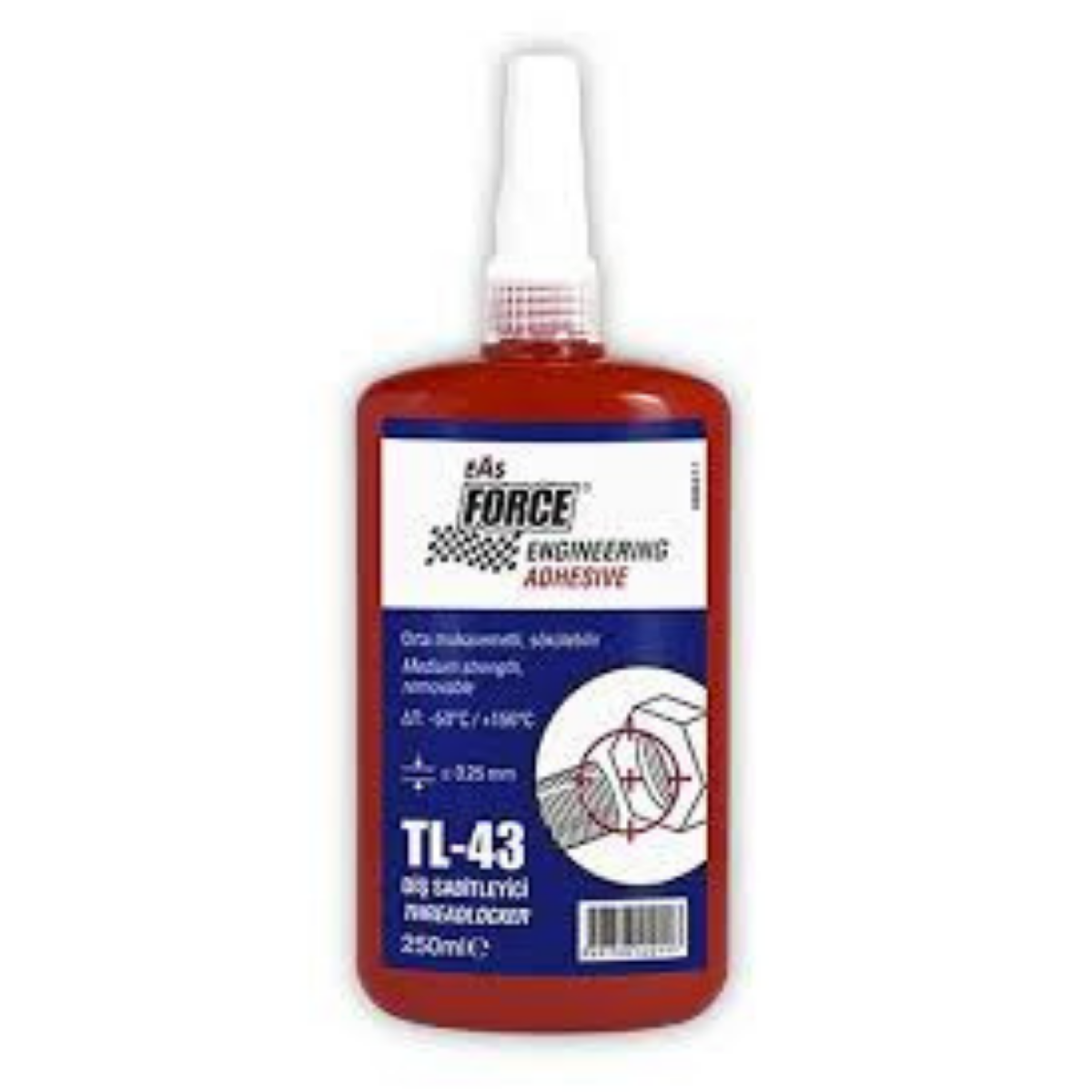 VİDA-CİVATA SAPLAMA 250 ML SABİTLEYİCİ TOLLFIX-FORCE