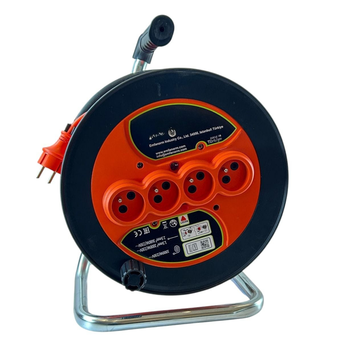 RODEX KABLOLU MAKARA 4 PRİZLİ 3X2,5 30 MT 30330E