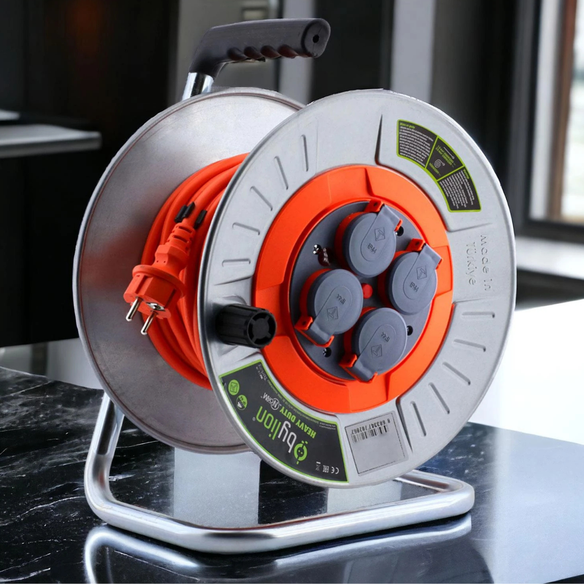 RODEX KABLOLU MAKARA 4 PRİZLİ 3X2,5 50 MT 30350E