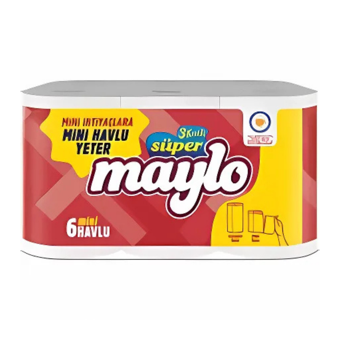 MAYLO MİNİ 3 KATLI HAVLU KAĞIT 6 LI