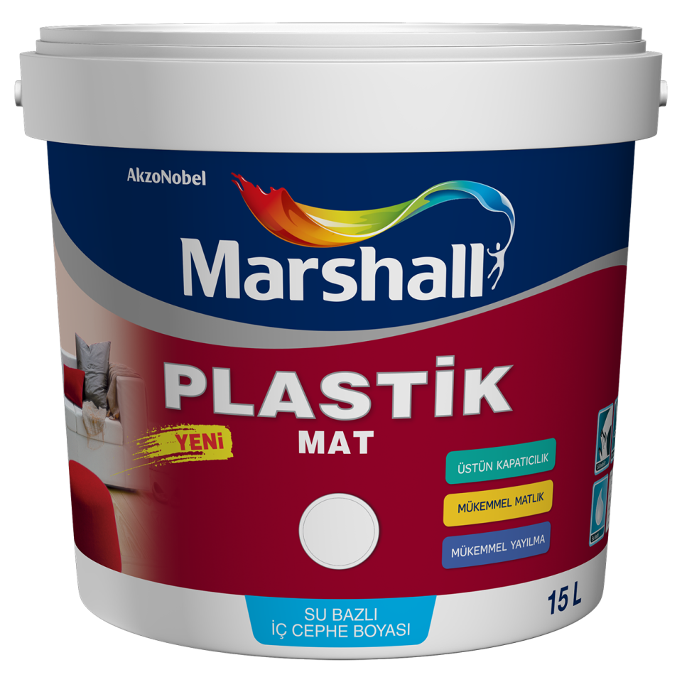 MARSHALL PLASTİK MAT BEYAZ 15 LT 5254405