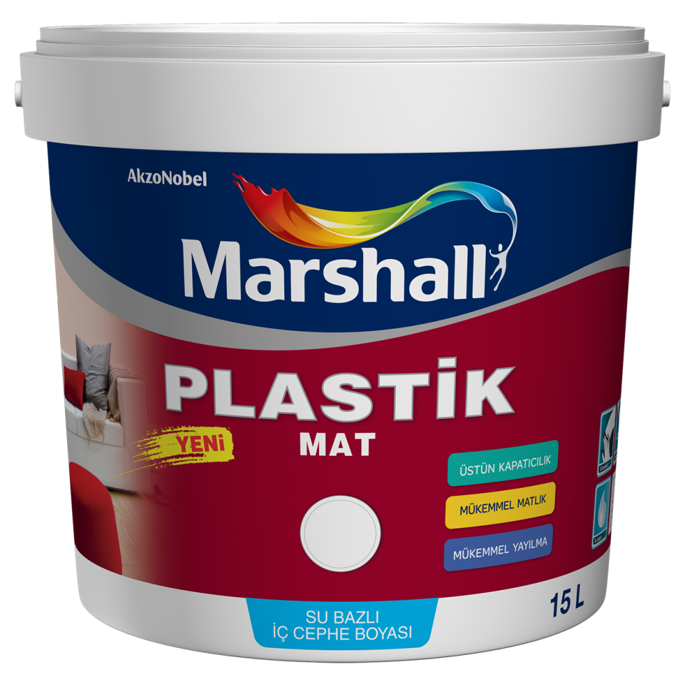 MARSHALL PLASTİK MAT BEYAZ 15 LT 5254405