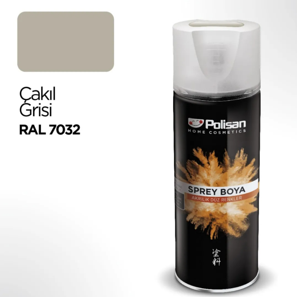 POLİSAN SPREY BOYA ÇAKIL GRİ 7032