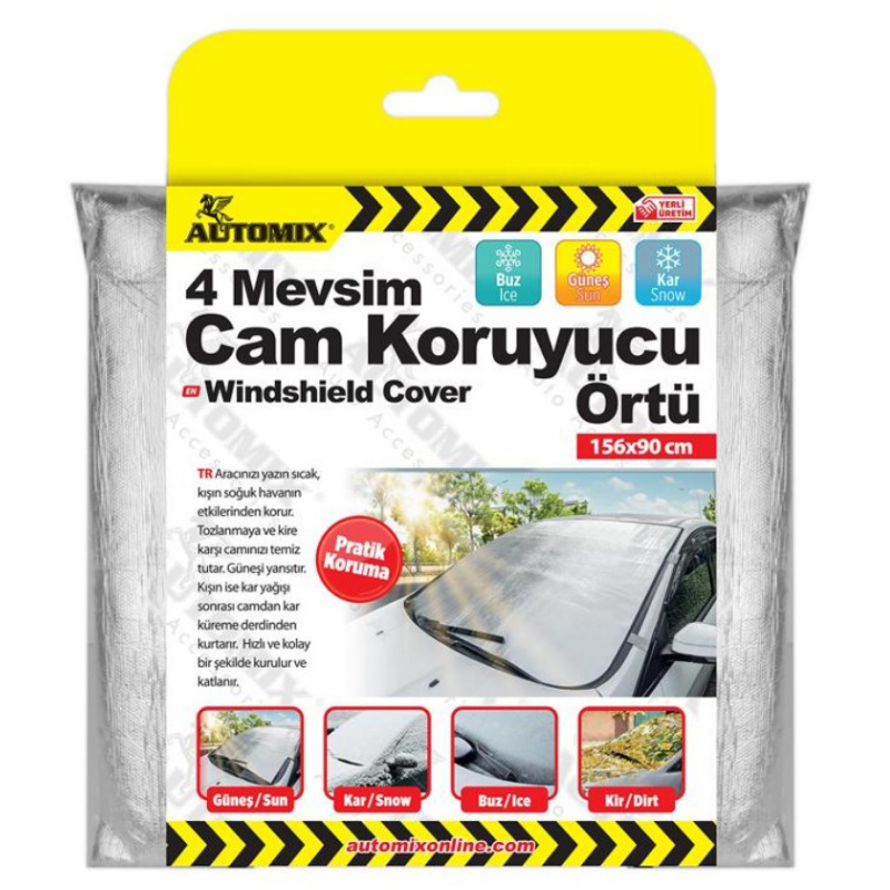 AUTOMIX 4 MEVSİM CAM KORUYUCU ÖRTÜ 156X90 CM