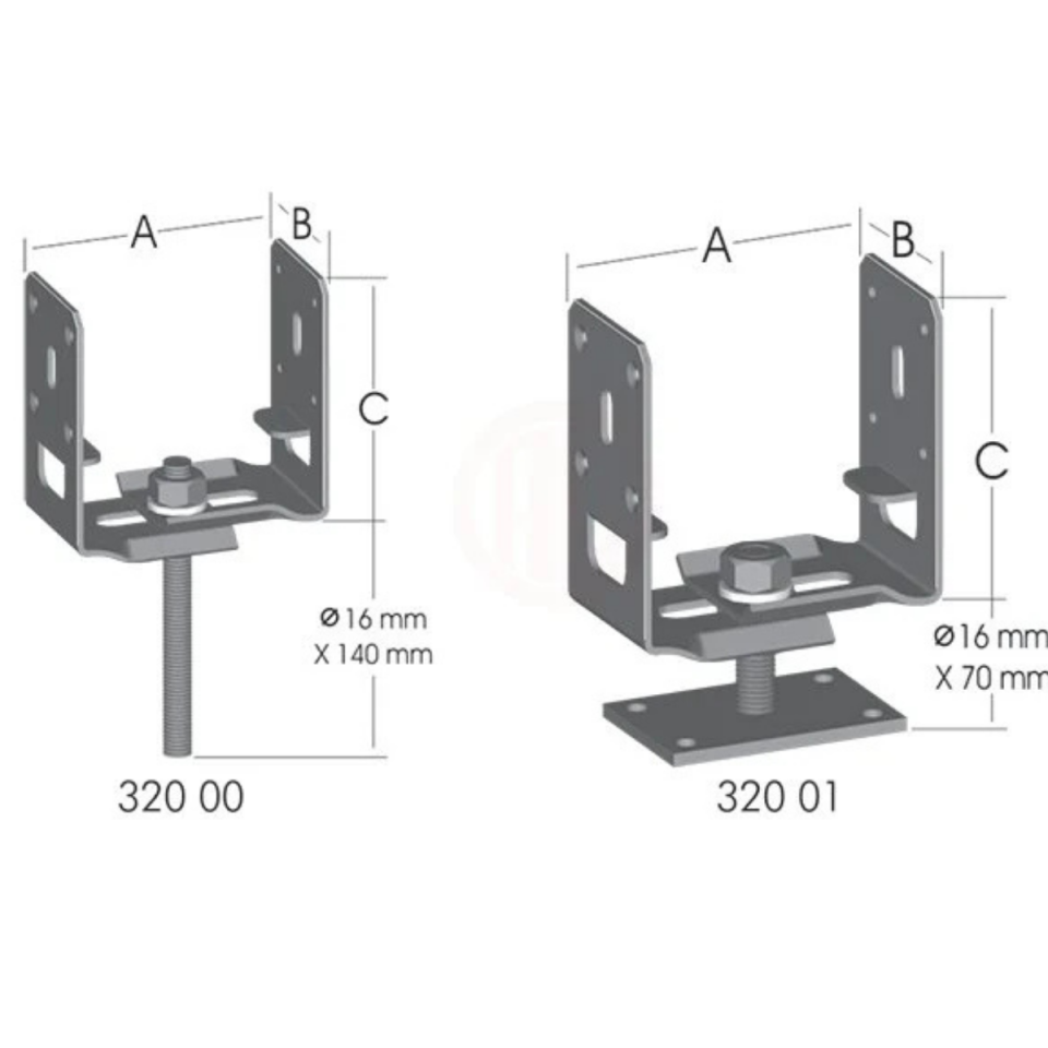 PERGULE AYAĞI AYARLI TABLALI INOX  32001