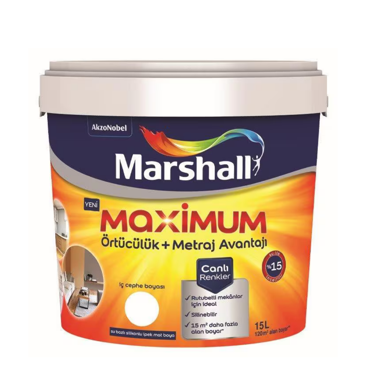MARSHALL MAXİMUM MAT BEYAZ 2.5 LT  5716014