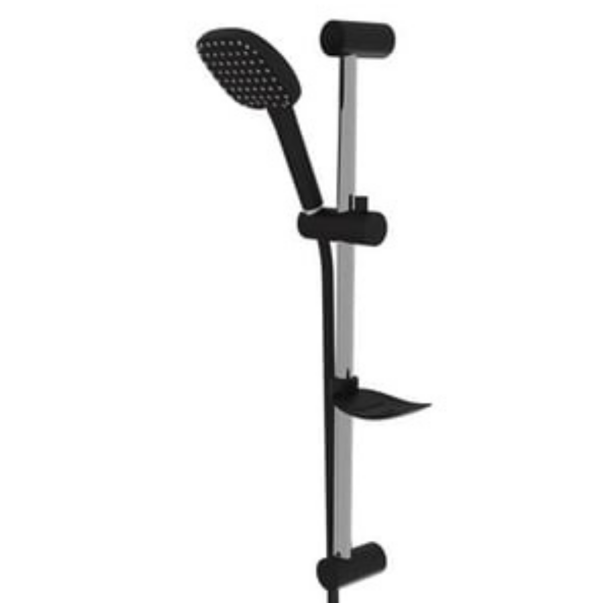 BELİNZA OREX SÜRGÜLÜ DUŞ SETİ KROM SİYAH 41080-CS