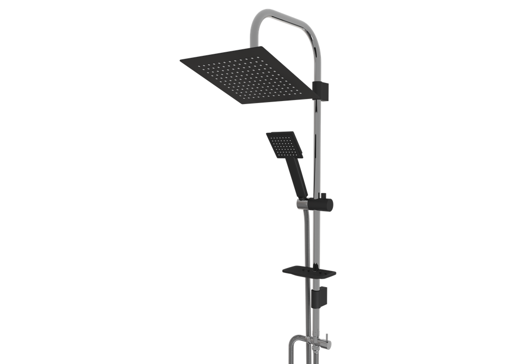 BELİNZA ELEANA TALL DUŞ SETİ KROM SİYAH 40140