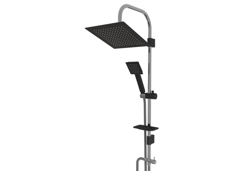 BELİNZA ELEANA TALL DUŞ SETİ KROM SİYAH 40140