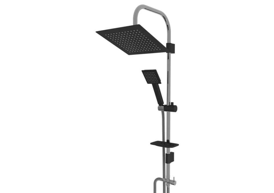 BELİNZA ELEANA TALL DUŞ SETİ KROM SİYAH 40140