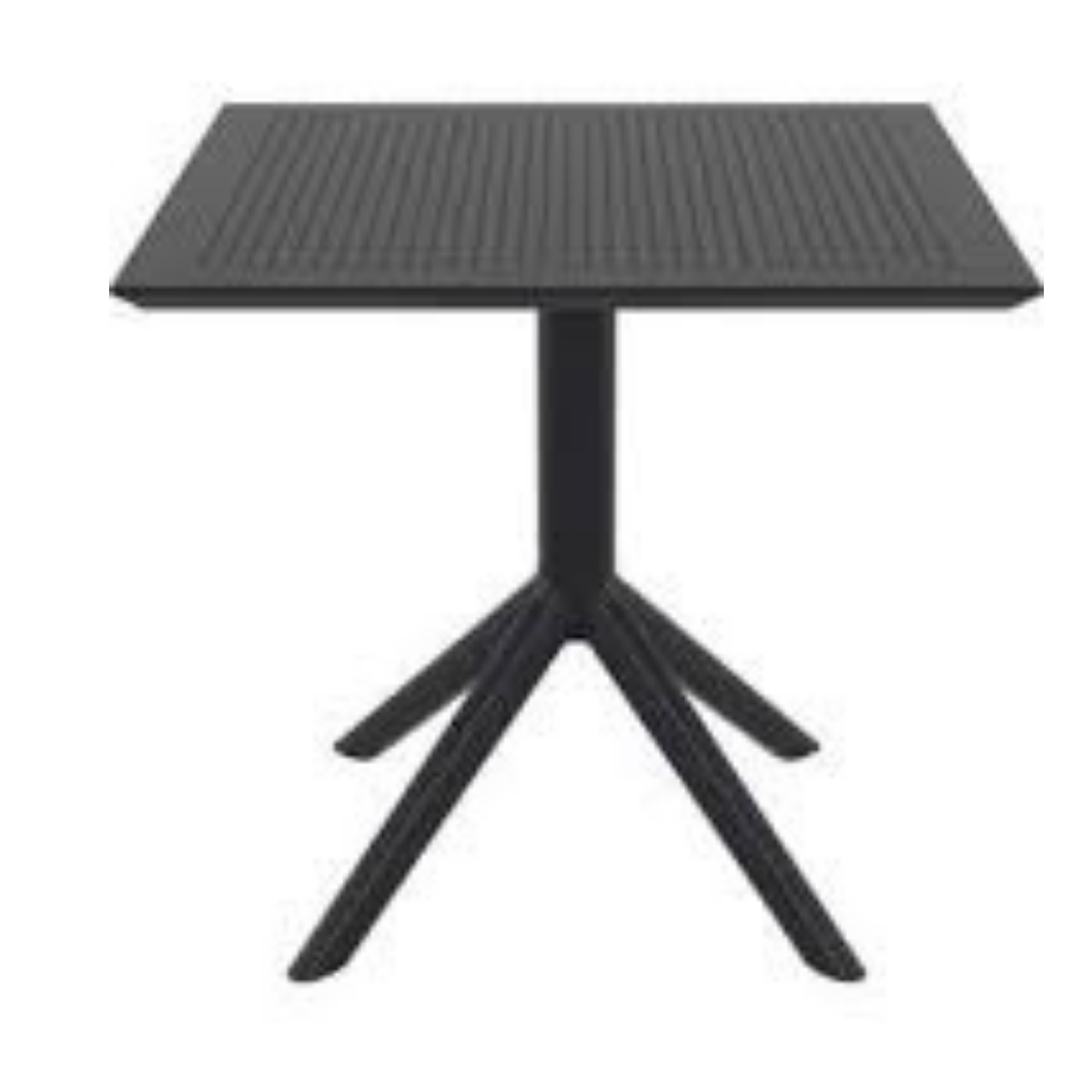 MASA 80X80 AMANDA CAMSIZ SİYAH