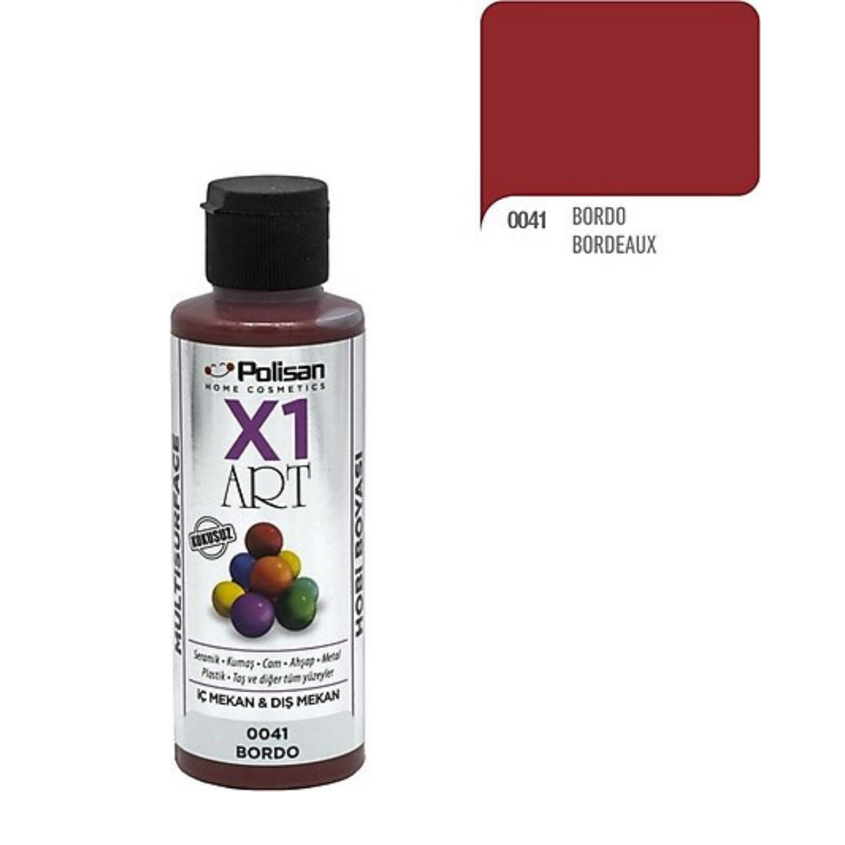 POLİSAN HOBİ BOYASI BORDO 0041