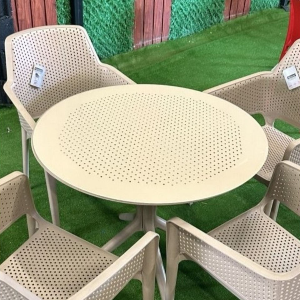 MASA 90 CM MARYA YUVARLAK CAMSIZ CAPPUCİNO