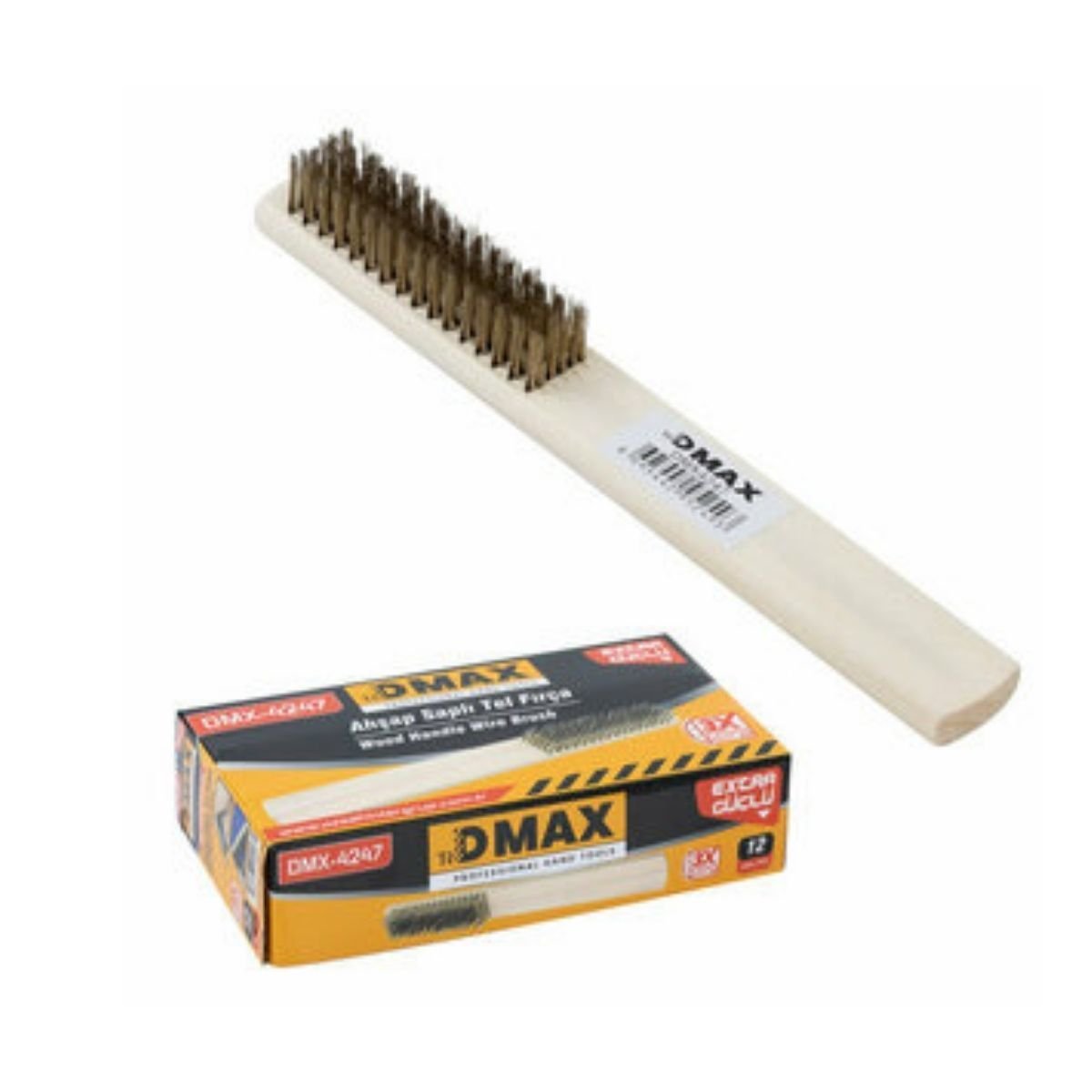 DMAX AHŞAP SAPLI TEL FIRÇA 25 CM DMX4247