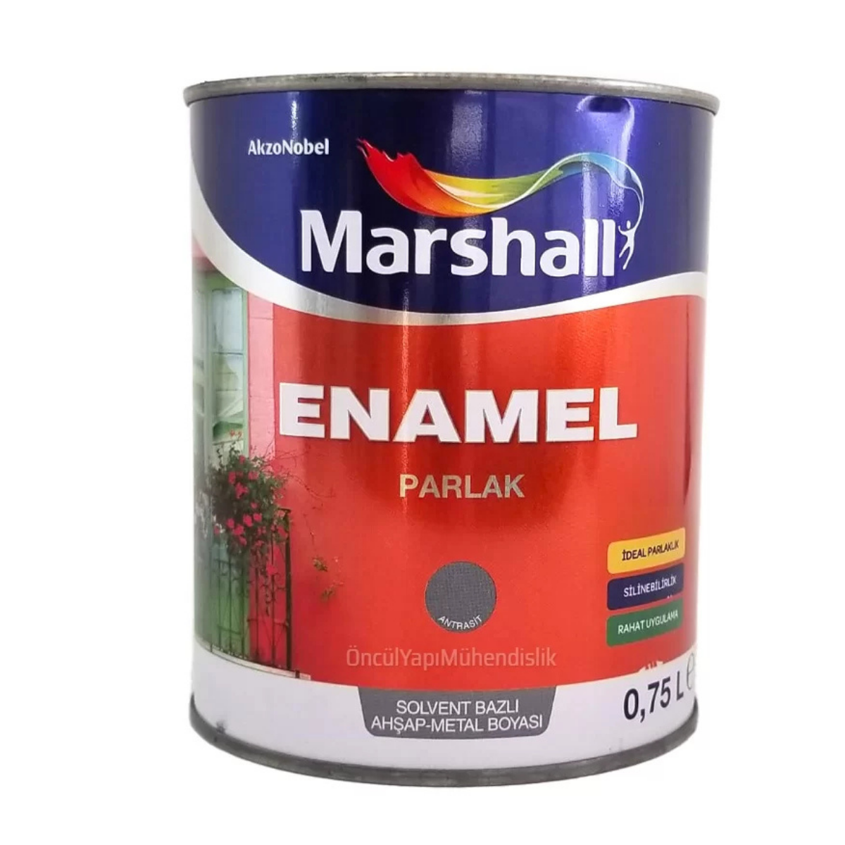 MARSHALL ENAMEL PARLAK ANTRASİT 2,5 L