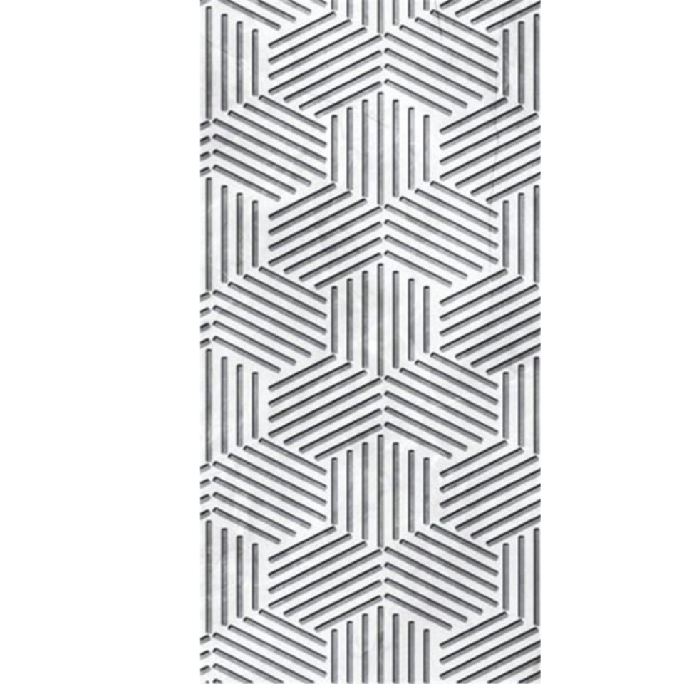 30X60 ZEUS HEXAGONEL GÜMÜŞ MOTİF