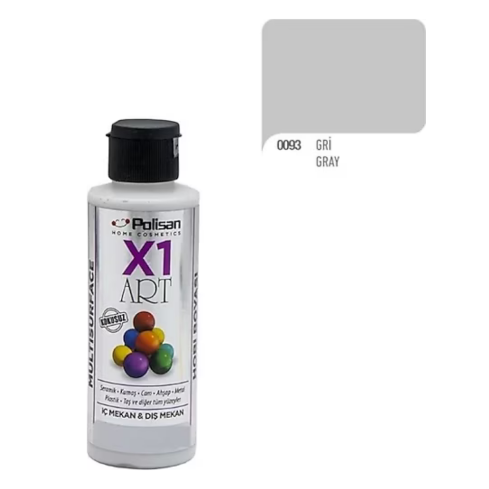 POLİSAN HOBİ BOYASI GRİ 0093
