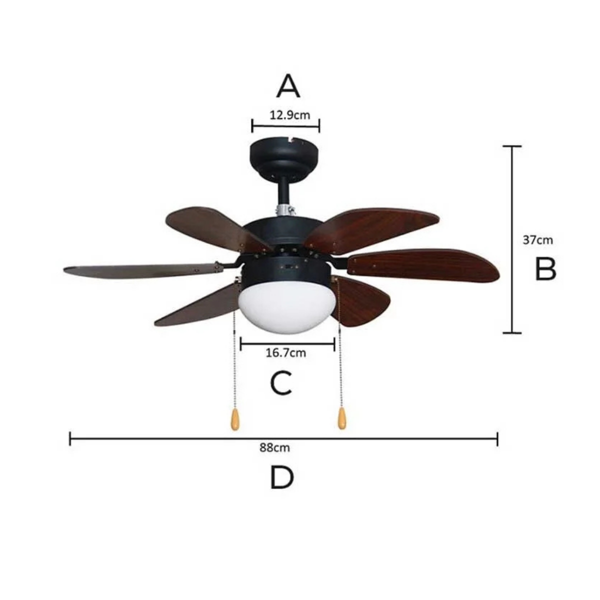 VANTİ TAVAN VANTİLATÖRÜ KCF-280 KAHVE