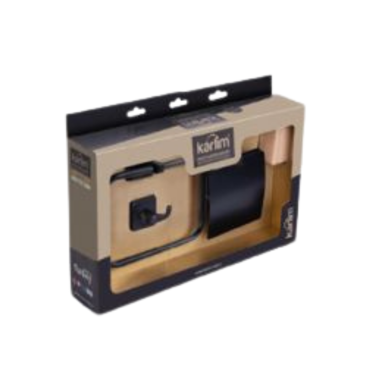 MESA MİLET SERİSİ MAT SİYAH KAPLAMA 3 LÜ AKSESUAR SETİ