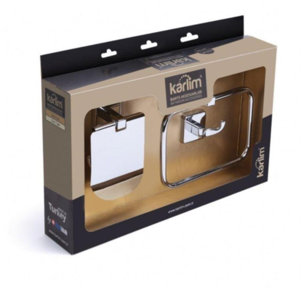 MESA MİLET SERİSİ KROM KAPLAMA 3 LÜ AKSESUAR SETİ