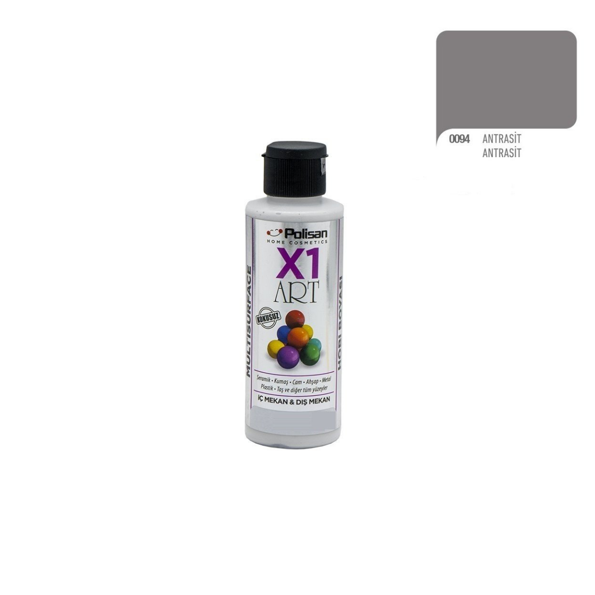 POLİSAN HOBİ BOYASI ANTRASİT 0094