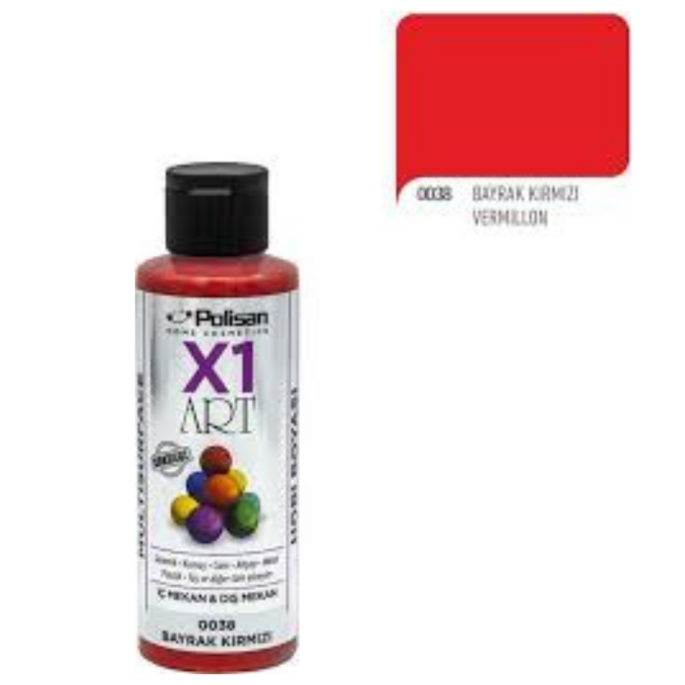 POLİSAN HOBİ BOYASI BAYRAK KIRMIZI 0038