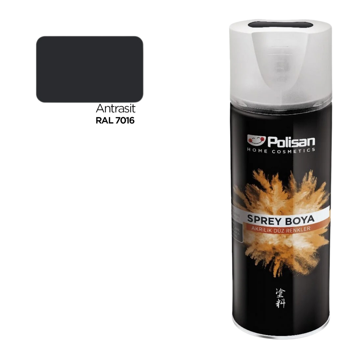 POLİSAN SPREY BOYA ANTRASİT 7016