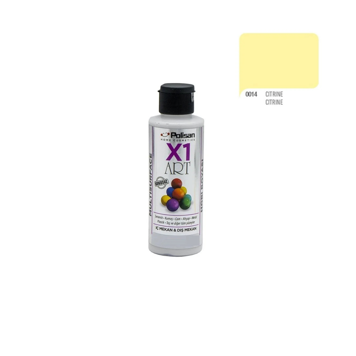 POLİSAN HOBİ BOYASI CITRINE AÇIK SARI 0014