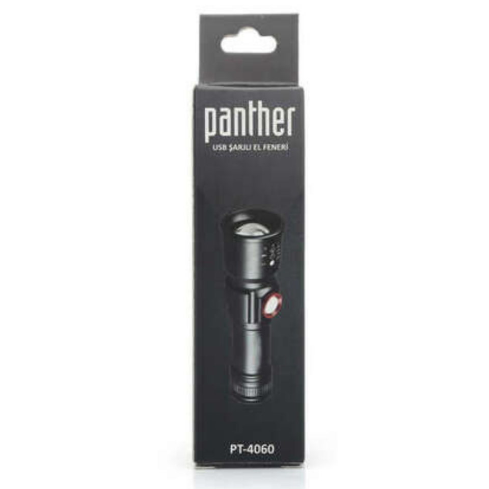 PANTHER USB ŞARJLI EL FENERİ PT-4060