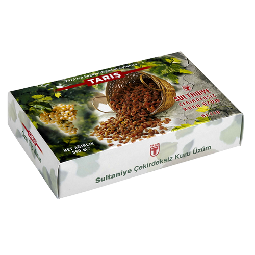 Sultaniye Çekirdeksiz Kuru Üzüm 500 Gr Karton Kutu