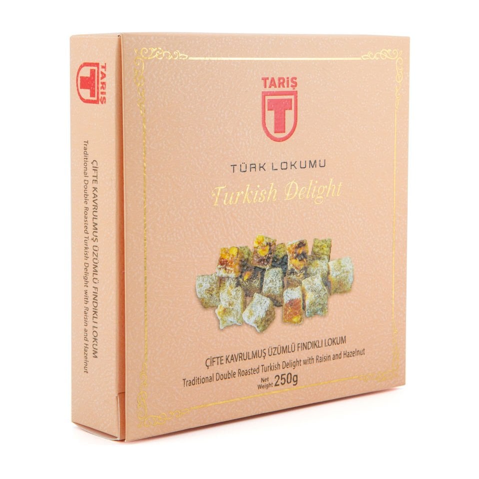 Çifte Kavrulmuş Üzümlü Fındıklı Lokum 250 Gr
