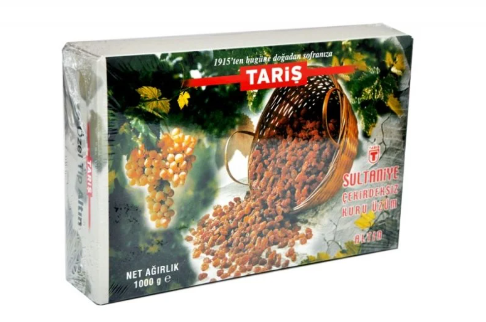Sultaniye Çekirdeksiz Kuru Üzüm 1 Kg Karton Kutu