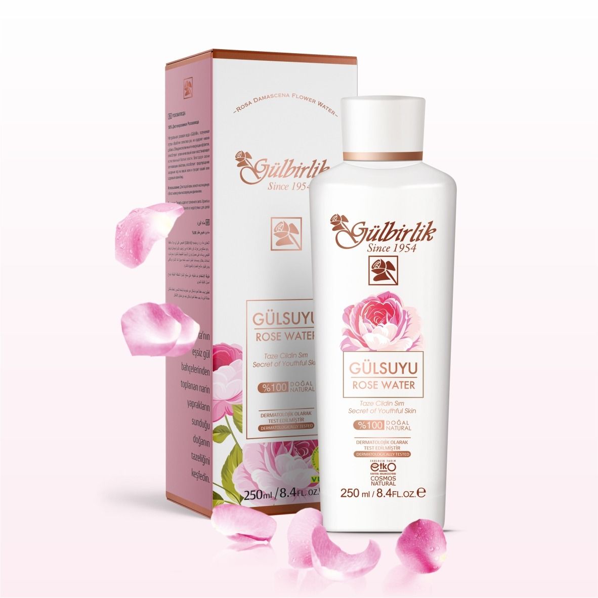 Gülbirlik(Rosense) % 100 Doğal Gül Suyu 250 ml