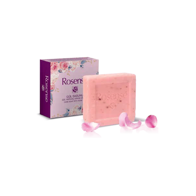 Rosense Gül Yapraklı Kare Sabun 100 gr