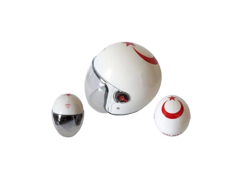 Kask Çenesiz Beyaz