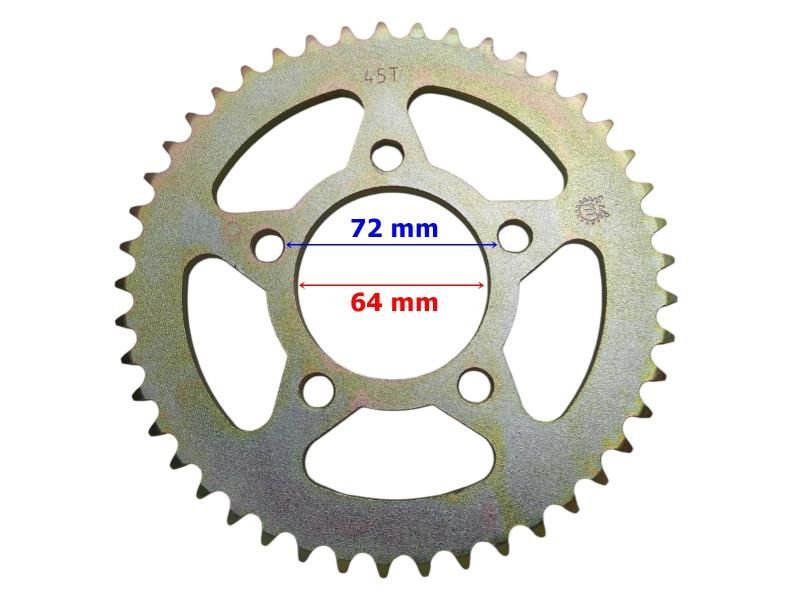 Mondial Mh Drift 125 L Arka Dişli 428-45T İç 64 Mm 5 Delikli Öm