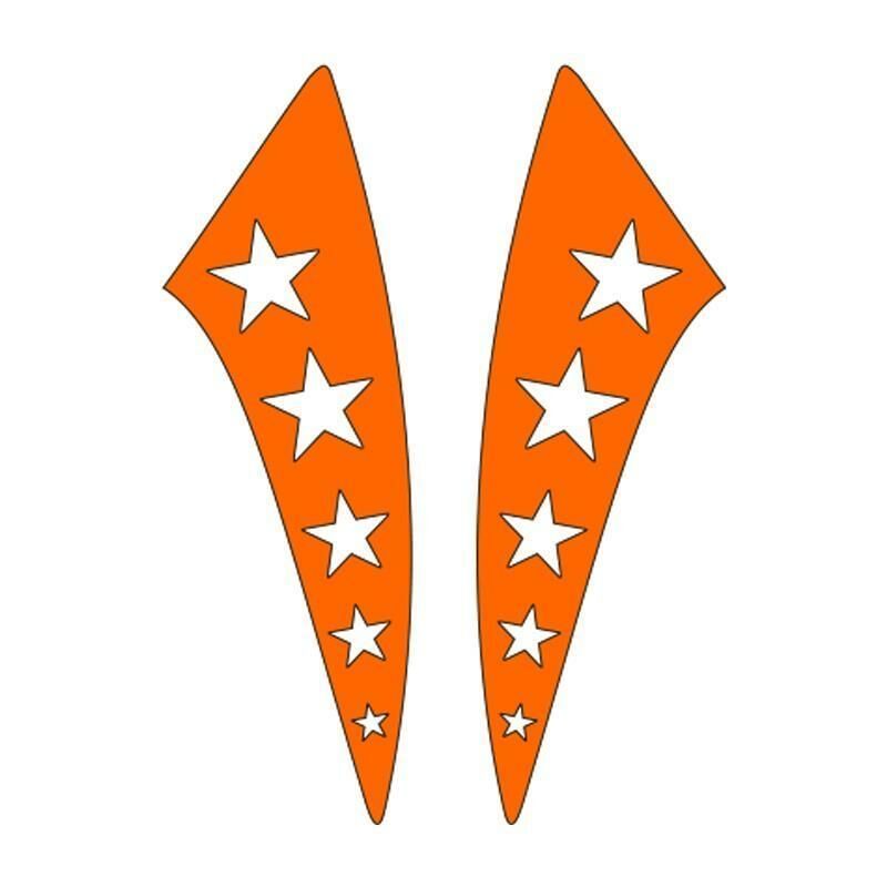 Cg F.Turuncu Yıldızlı Çamurluk Yan Sticker
