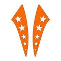 Cg F.Turuncu Yıldızlı Çamurluk Yan Sticker