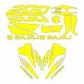 Bajaj Pulsar Ns200 Uyumlu Sarı Sticker Set