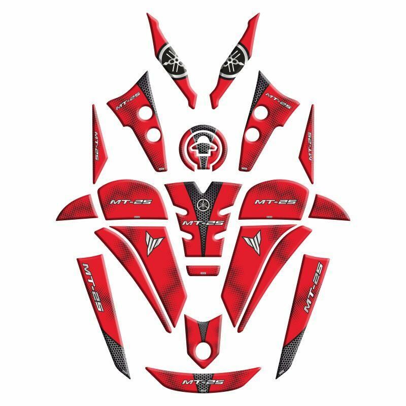 Yamaha Mt25 2020 - 2024 Uyumlu Full Tank Pad Set 004