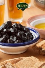 TEKSEN Yağlı Sele Siyah Zeytin Fıçı tipi Teneke-1500G