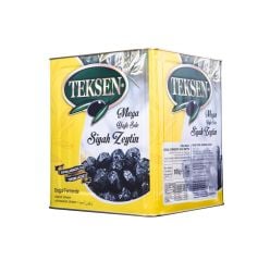 TEKSEN Yağlı Sele Siyah Zeytin Teneke-Sarı 10KG