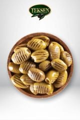 TEKSEN Izgara Yeşil Zeytin Cam Kavanoz-1000G