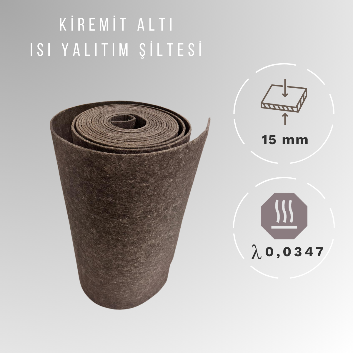 15mm YN - Kiremit Altı Isı Yalıtım Şiltesi