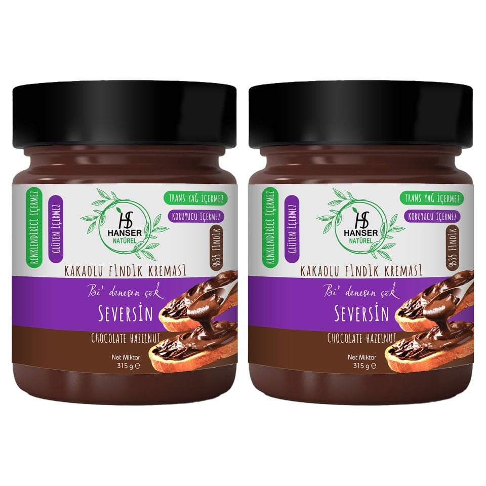 Seversin Kakaolu Fındık Kreması 315g x2