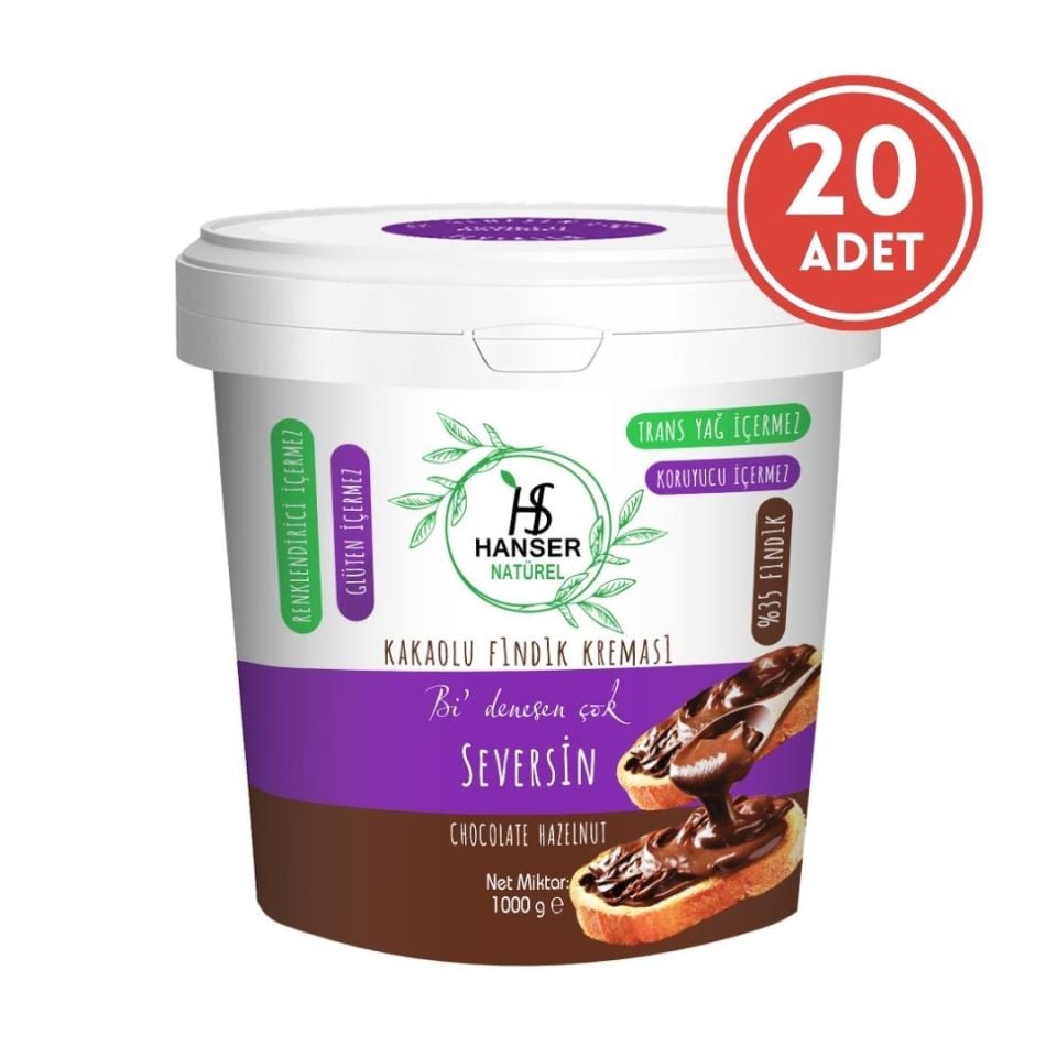 SEVERSİN Kakaolu Fındık Kreması 1 Kg x20 ADET