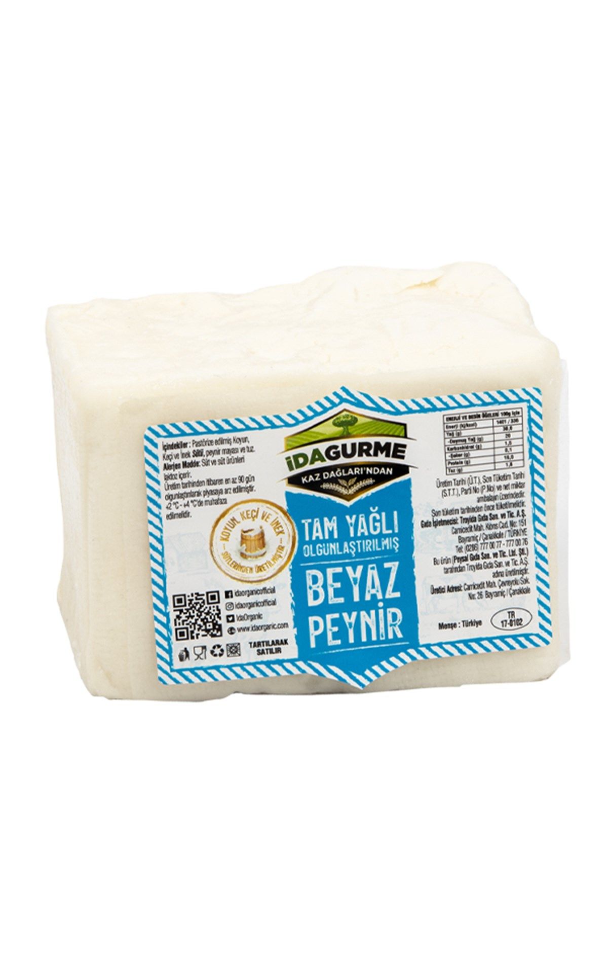 İda Organic Tam Yağlı Koyun Peyniri 1000 GR