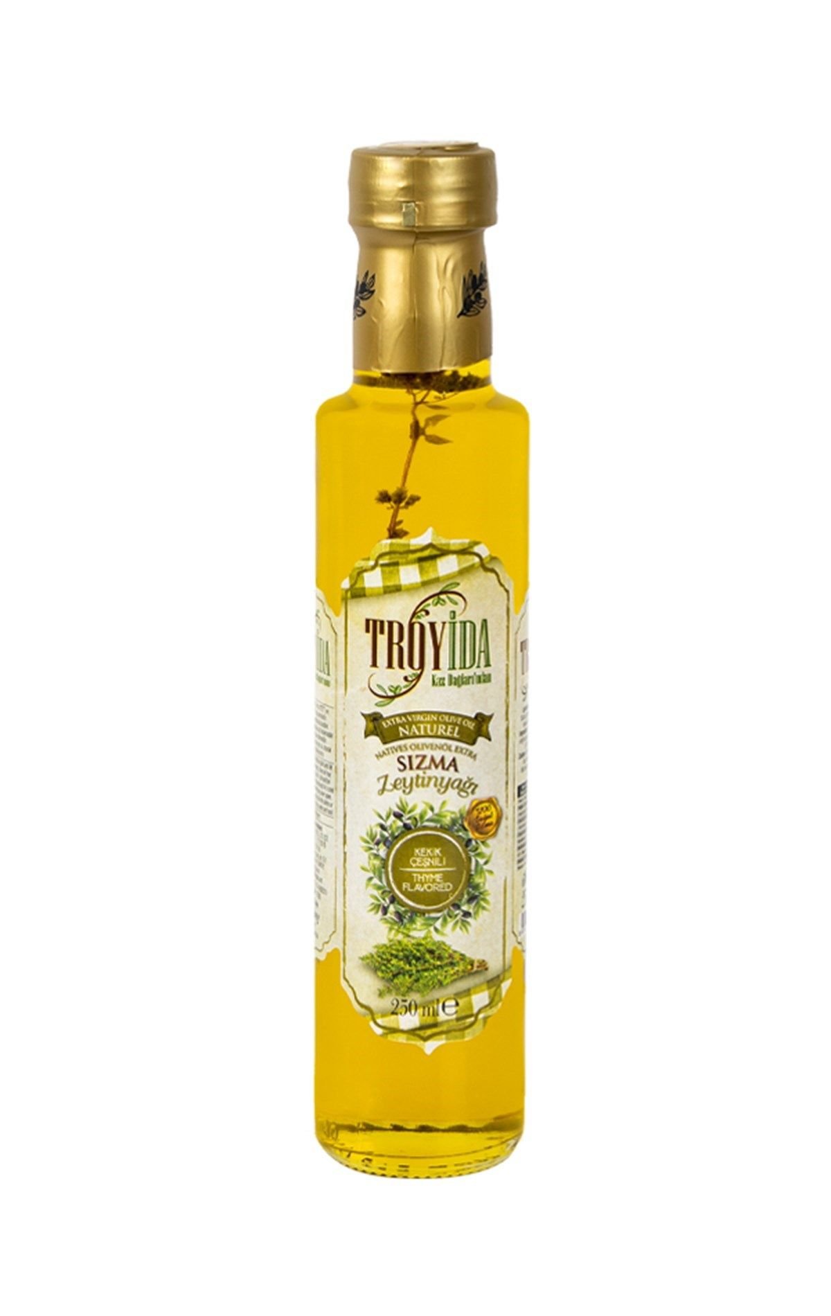 Troyida Kekik Çeşnili Sızma Zeytinyağı Cam Şişe 250 ML